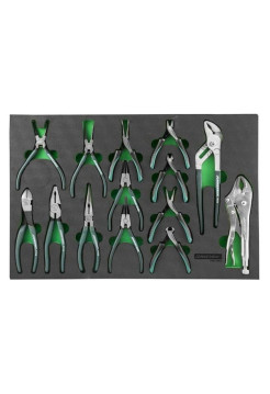 Набор шарнирно-губцевого инструмента в ложементе EVA 560х400мм 14 предметов Jonnesway P82714SV 49293