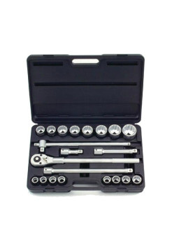 Набор 12-гранных головок с приспособлениями в кейсе 20 предметов FORCE 6201B