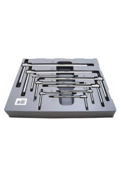 Набор Т-обр. регулируемых 6-ти гран. ключей с 2 до 12 мм. 9пр. FORCE 50919