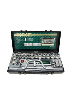 Набор 12 гранных метрических и дюймовых головок 41 предмет FORCE 4412