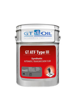 Масло ATF Type-III Dexron III H, 20 л GT OIL 8809059407622
