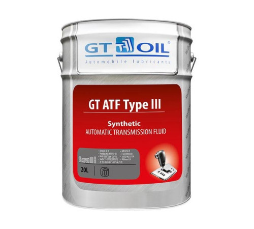 Масло ATF Type-III Dexron III H, 20 л GT OIL 8809059407622