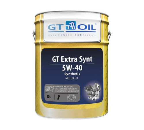 Масло Extra Synt, SAE 5W-40, API SN/CF, 20 л GT OIL 8809059407424
