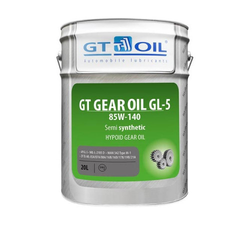 Масло Gear Oil, SAE 85W-140, API GL-5, 20 л GT OIL 8809059407110