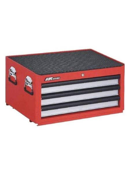 Инструментальный ящик средней глубины JTC красный, 3 секции 5639