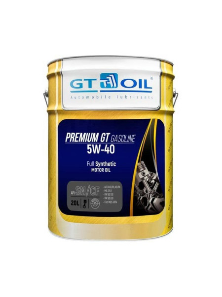 Масло (SAE 5W-40; API SN/CF; 20 л) Premium GT Gasoline GT OIL 8809059407233