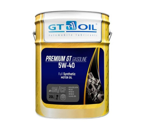 Масло (SAE 5W-40; API SN/CF; 20 л) Premium GT Gasoline GT OIL 8809059407233