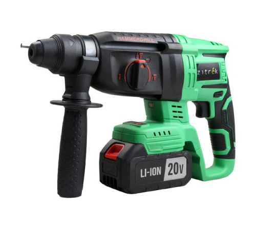 Перфоратор аккумуляторный бесщеточный Zitrek Destroyer Pro (20В, Li-Ion аккумулятор 4 Ач - 2шт, ЗУ, кейс) 063-4063