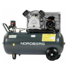 Компрессор поршневой с ременной передачей NORDBERG 380В, ресив. 100л, 420л/мин NCP100/420