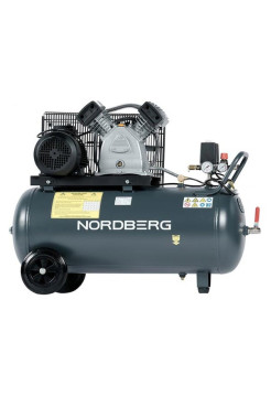 Компрессор поршневой с ременной передачей NORDBERG 380В, ресивер 100 л, 500 л/мин NCP100/500