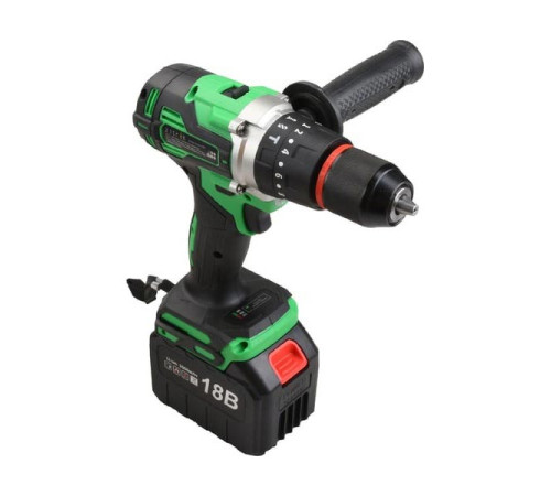 Аккумуляторная ударная дрель-шуруповерт Zitrek Green Impact 18V (18В, Li-ion 2x5.0Ач) 063-4046