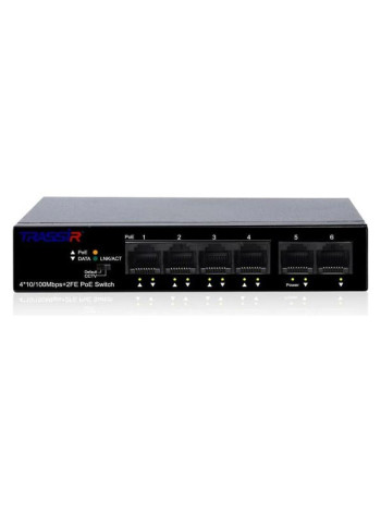 PoE-коммутатор TRASSIR Ethernet, TR-NS1106-60-4POE УТ-00048439