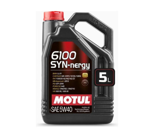 Моторное масло MOTUL 6100 SYN-NERGY 5W40, 5 л 111690