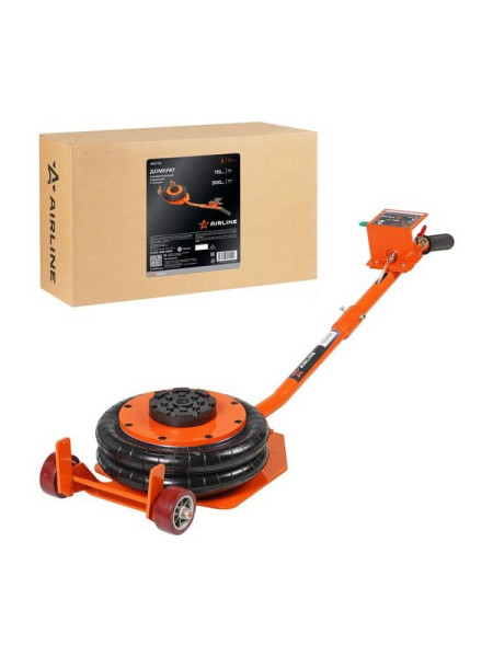 Домкрат пневматический Airline 2т подкатной 2 секции, длин. ручка (MIN - 115 мм, MAX - 300 мм) ABJF02