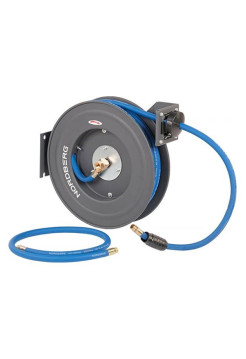 Шланг воздушный гибридный на стальной катушке ПВХ 12x18 мм, 15 м NORDBERG HR1215RPVC