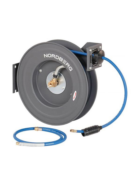 Шланг воздушный гибридный на стальной катушке ПВХ 08x12 мм, 20 м NORDBERG HR0820RPVC