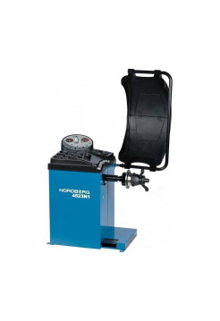 Балансировочный станок NORDBERG с автоматическим вводом 2х параметров, лазером и автостопом, синий 4523N1(B)