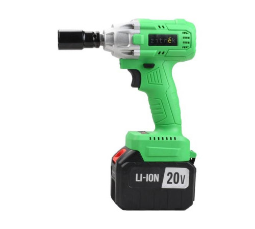 Гайковерт аккумуляторный бесщеточный ударный Zitrek Crusher 20-Li (20В, Li-ion 2x6.0Ач, з/у, кейс) 063-4372