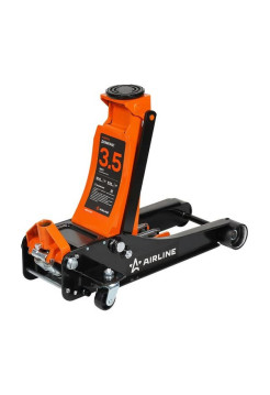 Домкрат подкатной Airline 3.5т INDUSTRY двухпоршневой низкопрофильный (MIN - 100 мм, MAX - 533 мм) AJ35FI510