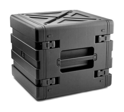 Кейс рэковый 10 юнитов на колесах с ручкой DGCASE ударопрочный, IP65, 458x447x453 DGCASE@RACK10UW