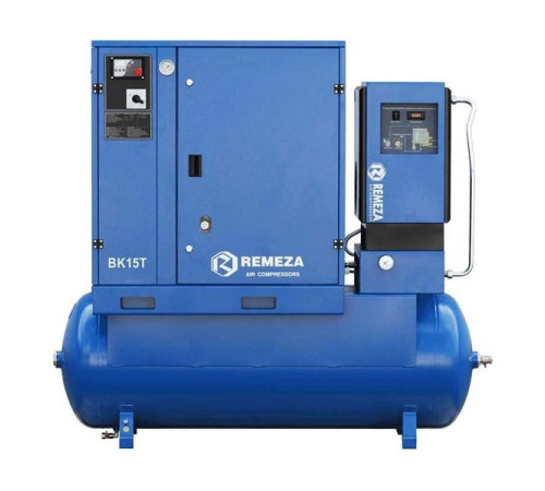 Винтовой компрессор Remeza ВК15Т-16-500Д2 на ресивере, с рефрижераторным осушителем и дополнительными фильтрами УТ-00004303