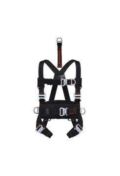 Привязь страховочная Delta Plus с поясом HAR25HAGT с 2 точками крепления и 2 точками для позиционирования цвет чёрный, размер XL/XXL HAR25HAXX