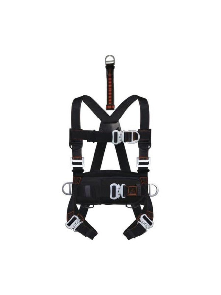 Привязь страховочная Delta Plus с поясом HAR25HAGT с 2 точками крепления и 2 точками для позиционирования цвет чёрный, размер XL/XXL HAR25HAXX