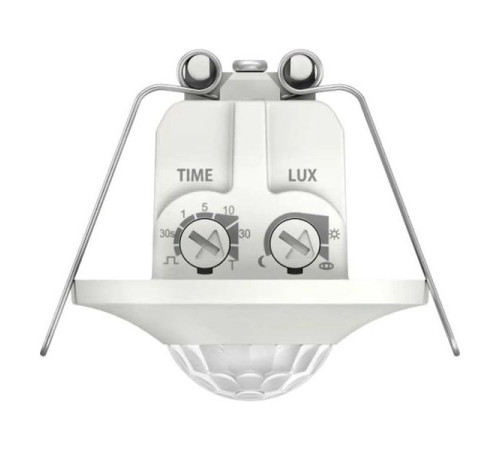 Датчик движения Theben ThePiccola S360-100 DE WH, зона 8 м, 1 канал, врезной, IP44 сенсор, IP20 блок питания, белый 1060200
