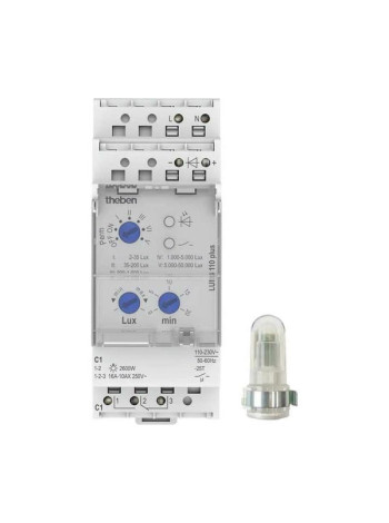 Фотореле Theben LUNA 110 plus AL, 110-230VAC, 16A, 2,6кВт, датчик накладного монтажа IP55 1100910
