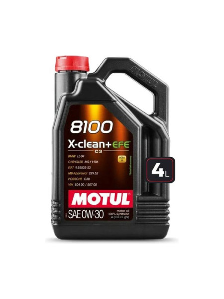 Моторное масло MOTUL 8100 X-CLEAN+ EFE 0W30 4 л 113092