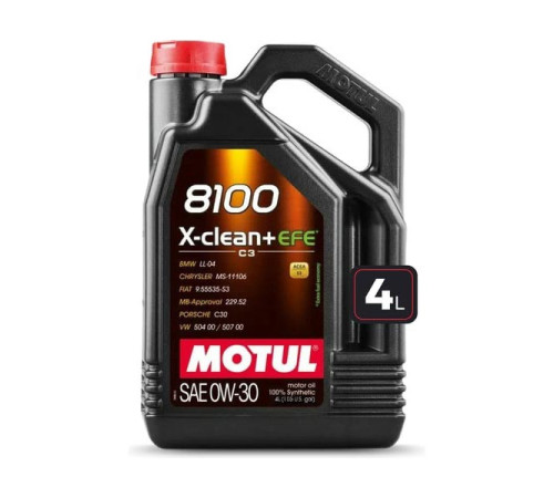 Моторное масло MOTUL 8100 X-CLEAN+ EFE 0W30 4 л 113092