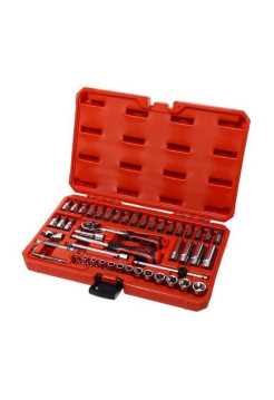 Набор головок торцевых 6-гранных и насадок 1/4 JTC 4-14мм, T10-T50, SL 4-6.5мм, PH.1-PH.3, HEX 3-8мм (в кейсе) 48 предметов JTC-H248R