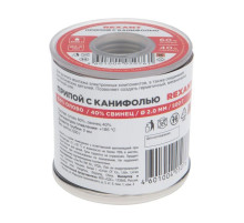 Припой REXANT с канифолью, Ø1мм, (олово 60%, свинец 40%), катушка, 1000г 09-3413