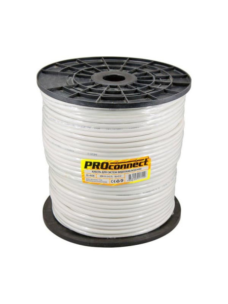 Кабель для видеонаблюдения PROconnect КВК-В-2 + 2х0.75кв.мм CCA, 96%, 200м, серый 01-4108
