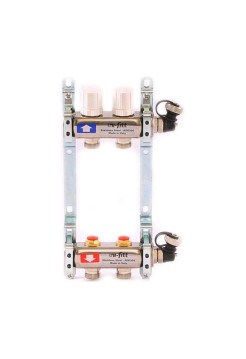 Коллекторная группа 1х3/4, 2 выхода, с регулировочными и термостатическими вентилями, нерж. сталь Uni-Fitt 451I4302
