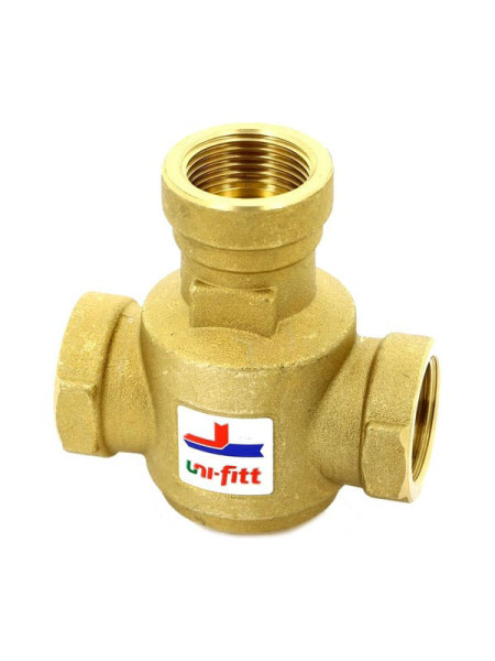 3-ходовой термостатический клапан для напольных котлов Н 11/4, 60С Kvs 9, смешение боковое Uni-Fitt 359G6095