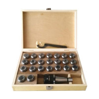 Патрон цанговый NT40ER40 хвостовик конус 7:24 DIN2080 с набором цанг 23 шт., 4-26 мм GRIFF b221424