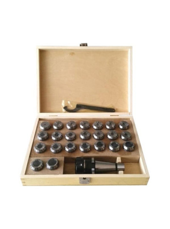 Патрон цанговый NT40ER40 хвостовик конус 7:24 DIN2080 с набором цанг 23 шт., 4-26 мм GRIFF b221424