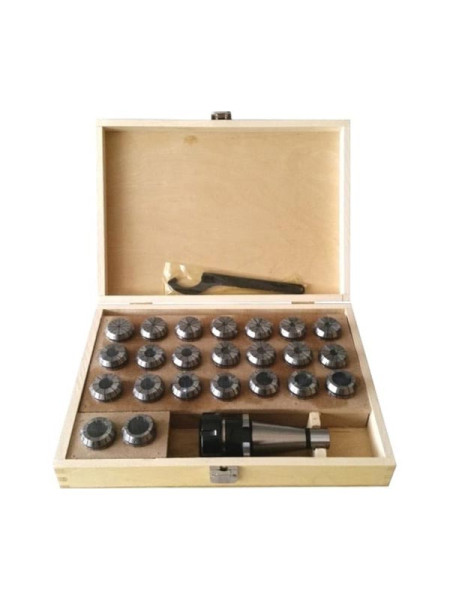 Патрон цанговый NT40ER40 хвостовик конус 7:24 DIN2080 с набором цанг 23 шт., 4-26 мм GRIFF b221424