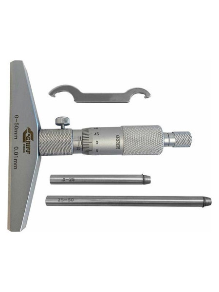 Микрометрический глубиномер GRIFF ГМ 50 ГОСТ 7470-92 пр-во Guilin Measuring D102005