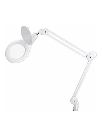 Настольная круглая лупа REXANT на струбцине 5Х с подсветкой 84 LED, белая 31-0503
