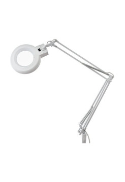Настольная лупа на струбцине REXANT 3Х с подсветкой, ø127мм, белая 31-0001