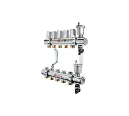 Коллекторная группа в сборе, 1х4 вых. Евроконус 3/4 VALTEC VTc.594.EMNX.0604