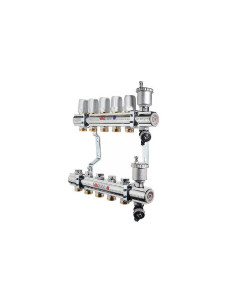 Коллекторная группа в сборе, 1х9 вых. Евроконус 3/4 VALTEC VTc.594.EMNX.0609