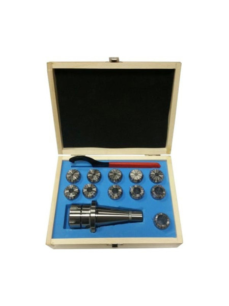 Патрон цанговый NT40-ER32, хвостовик конус 7:24, DIN2080, с набором цанг 11 шт. 4-20 мм GRIFF b221323