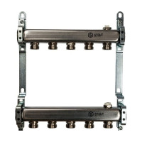 Коллектор из нержавеющей стали для радиаторной разводки STOUT 5 выходов SMS 0923 000005