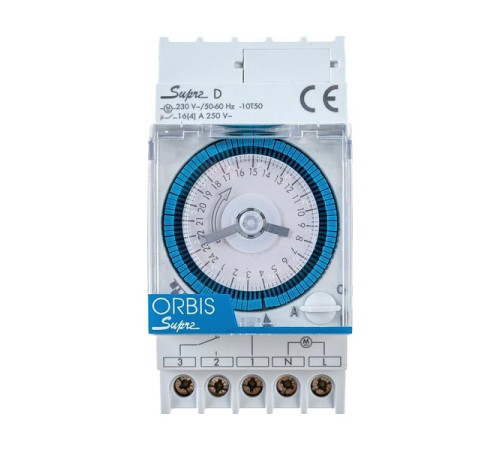 Модульное суточное реле времени Orbis SUPRA D OB290132N