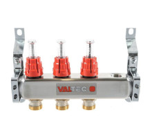 Коллекторная группа со встроенными расходомерами VALTEC в сборе, 1х3 выходов, Евроконус 3/4 VTc.586.EMNX.0603
