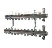 Коллекторная группа VALTEC 1x12 выходов евроконус 3/4" в сборе VTc.594.EMNX.0612