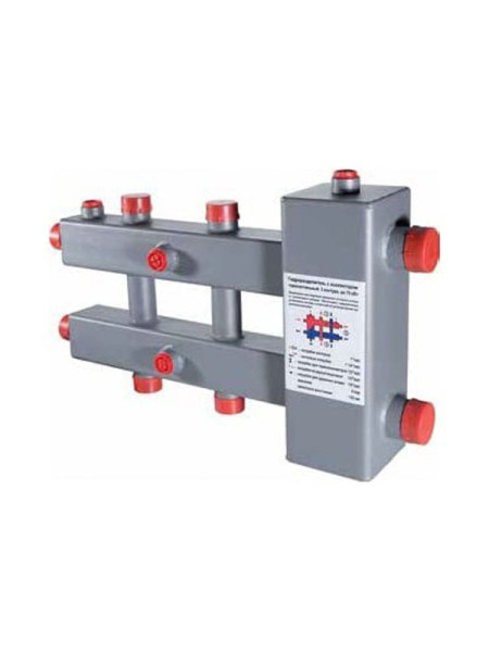 Гидроразделитель с коллектором (5 контуров; до 70 кВт) VALTEC VTc.100.SH.070605